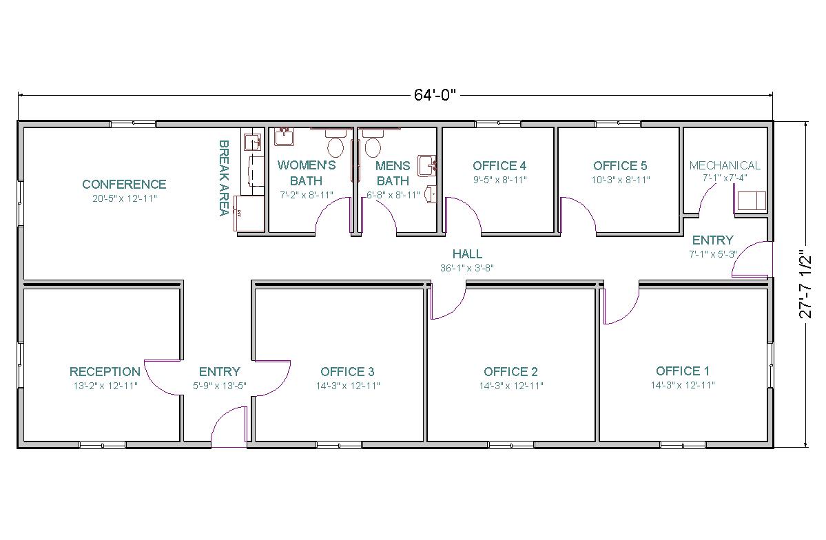 open office space plan